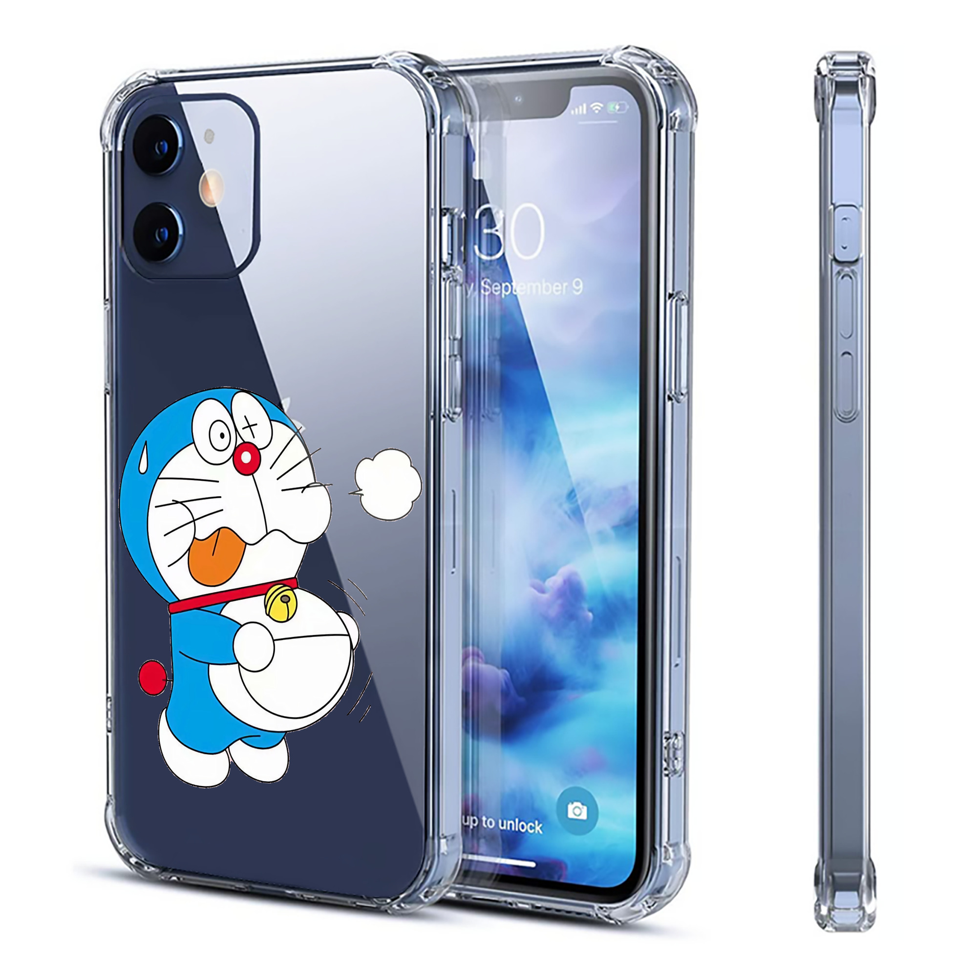 （画像用） ドラえもん Doraemon 【iPhone 12シリーズ対応】透明スマホケース（クリアソフトケース）